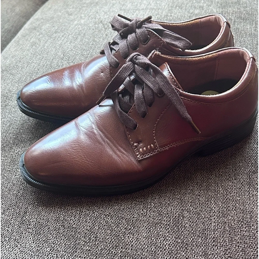 Deer stags brown boy dressing shoes